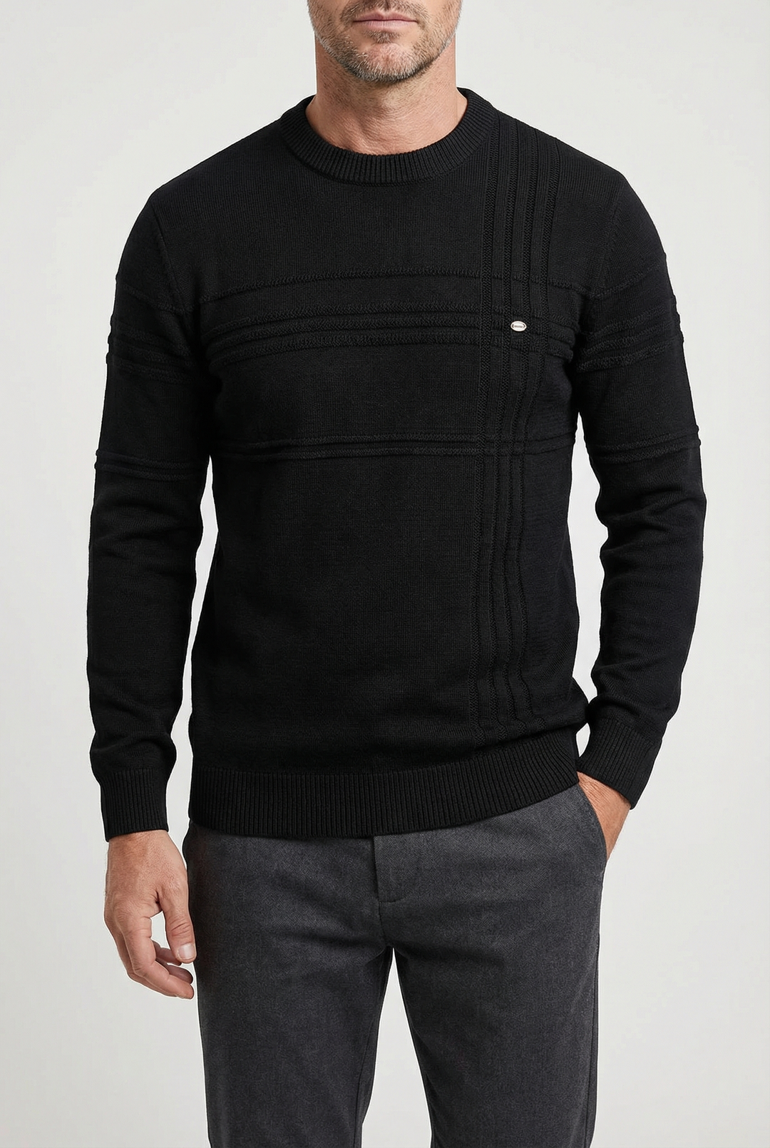 Gilbert - Tonal Stripe Crew Neck Jumper