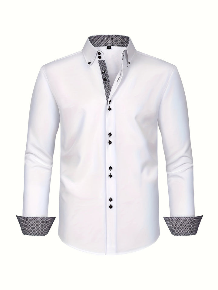 Albert Elegant Lightweight Shirt with Contrast Details
