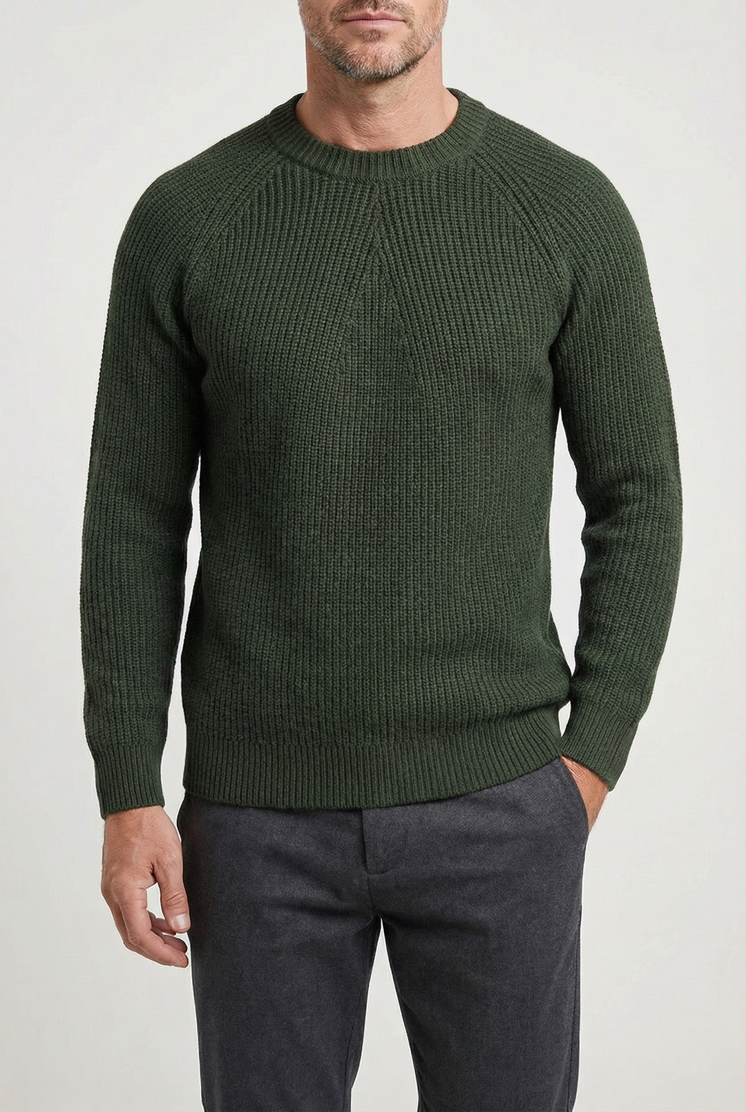 Oswald - Raglan Sleeve Ribbed Jumper
