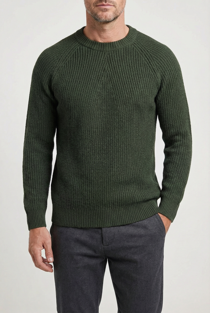 Oswald - Raglan Sleeve Ribbed Jumper