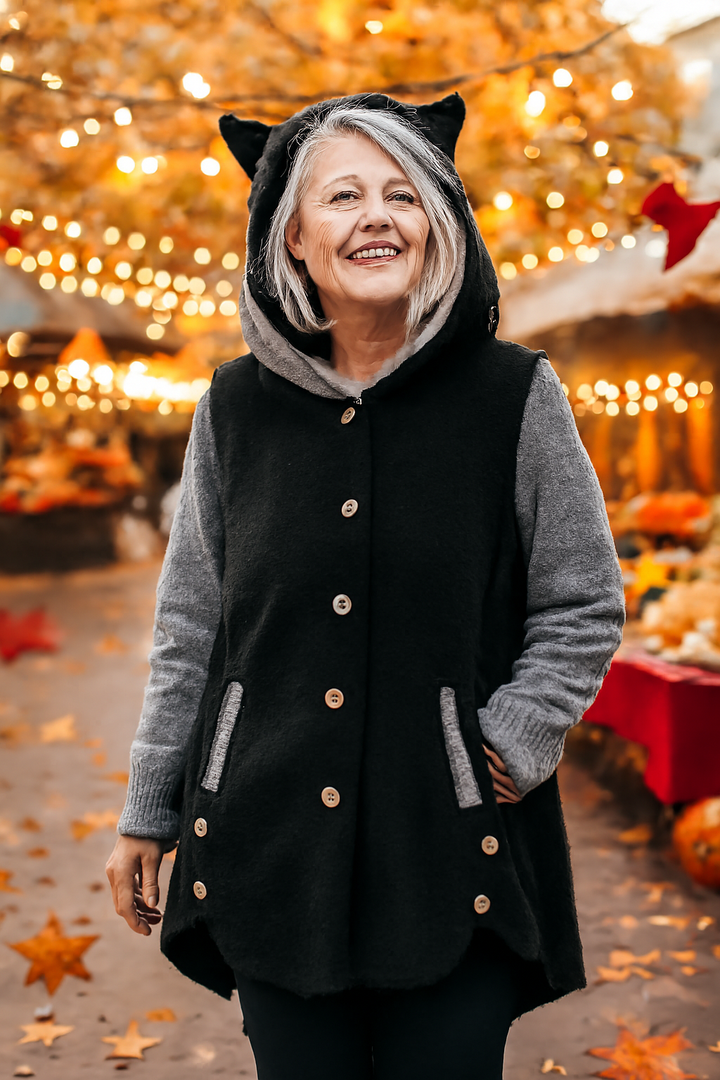 Olivia | Cosy Cat Ear Hoodie - Elegant Comfort for Autumn &amp; Winter