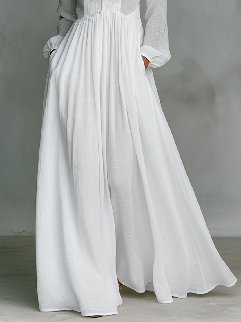 Alisa | Minimalist Linen Maxi Dress