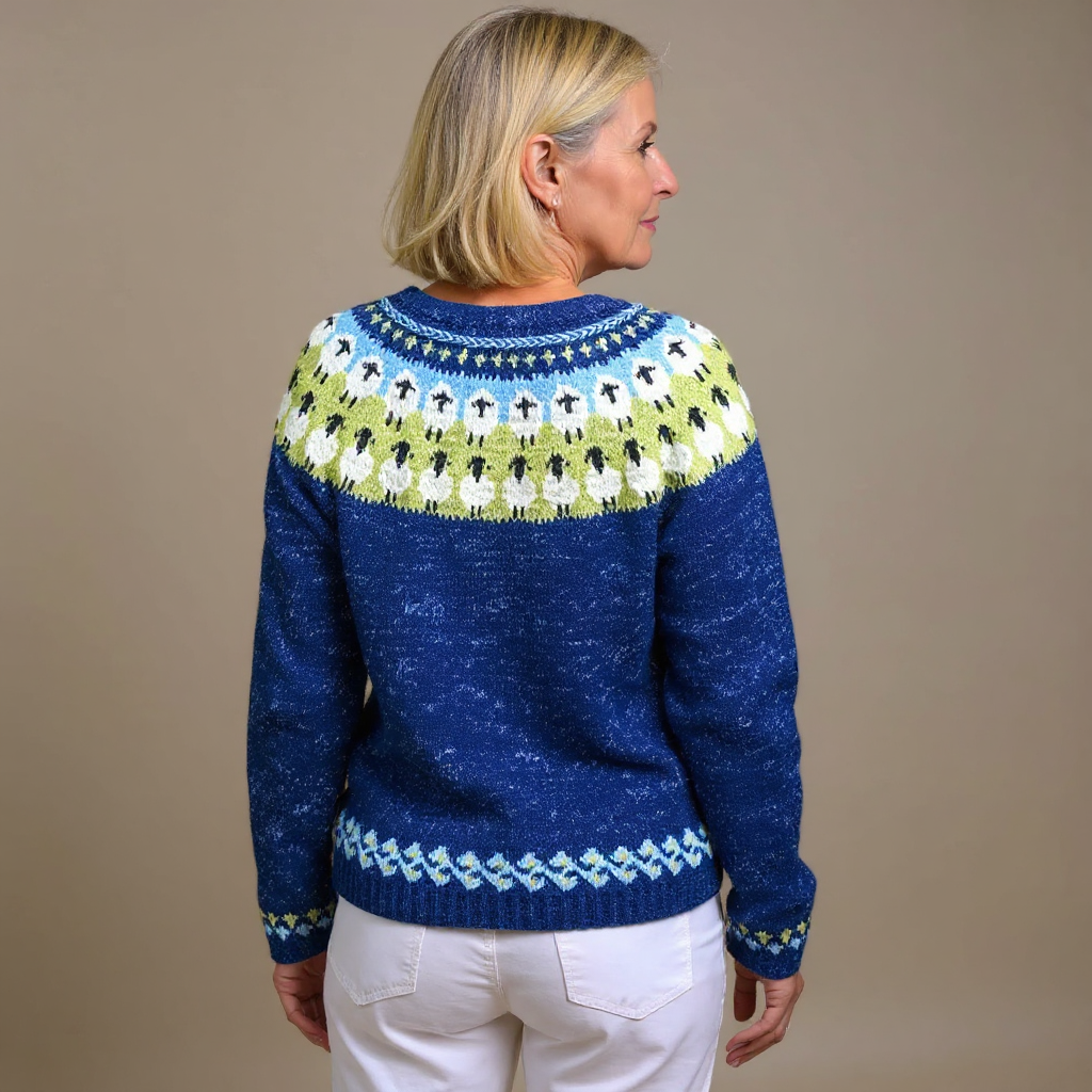 Sophia | Royal Blue Icelandic Cardigan