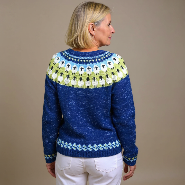Sophia | Royal Blue Icelandic Cardigan