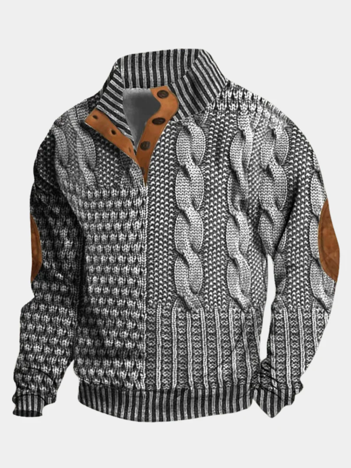 Jasper - Patterned Cable Knit Cardigan