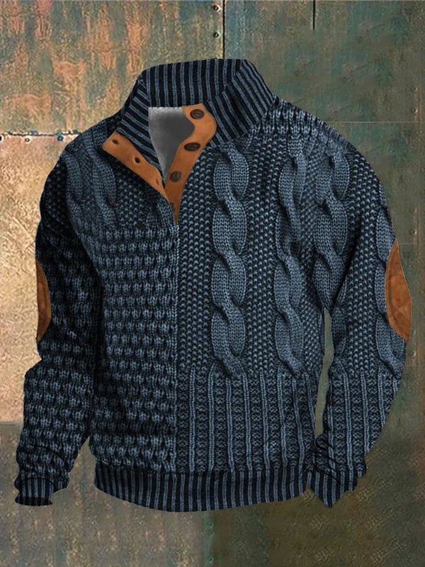 Jasper - Patterned Cable Knit Cardigan