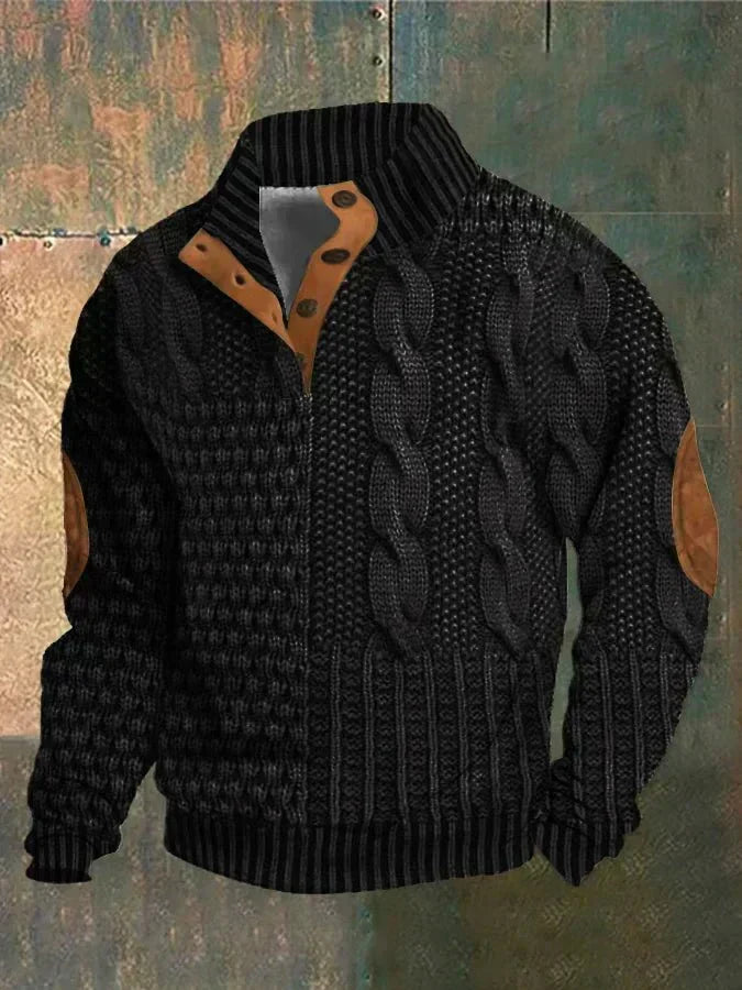 Jasper - Patterned Cable Knit Cardigan