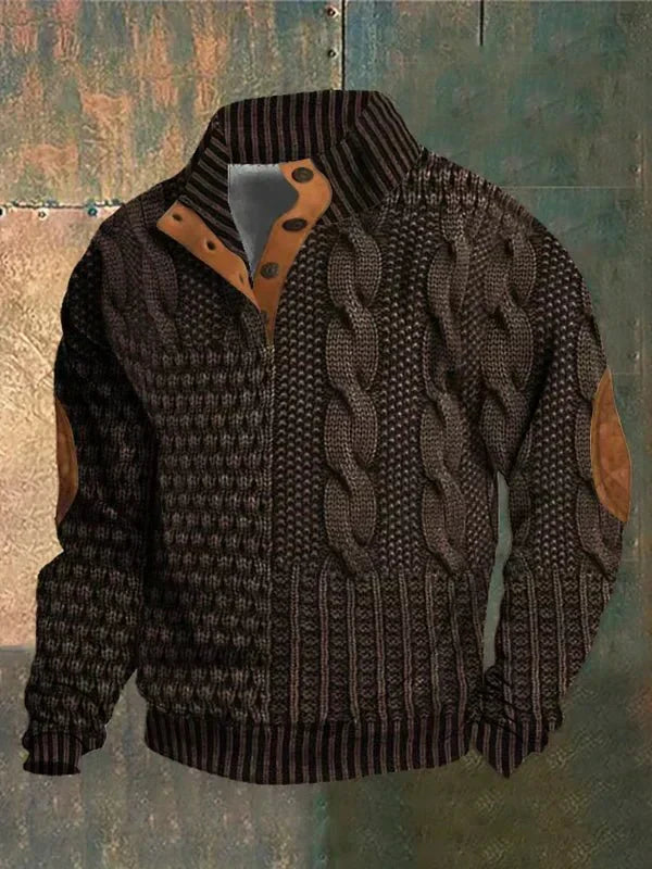 Jasper - Patterned Cable Knit Cardigan