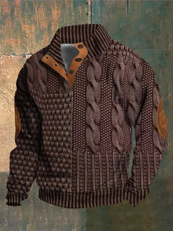 Jasper - Patterned Cable Knit Cardigan