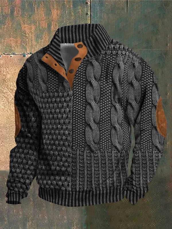 Jasper - Patterned Cable Knit Cardigan