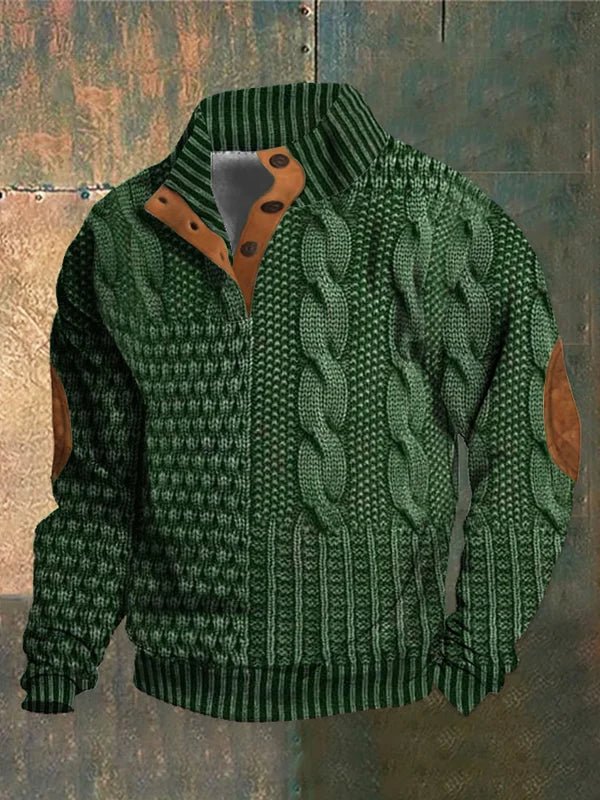 Jasper - Patterned Cable Knit Cardigan