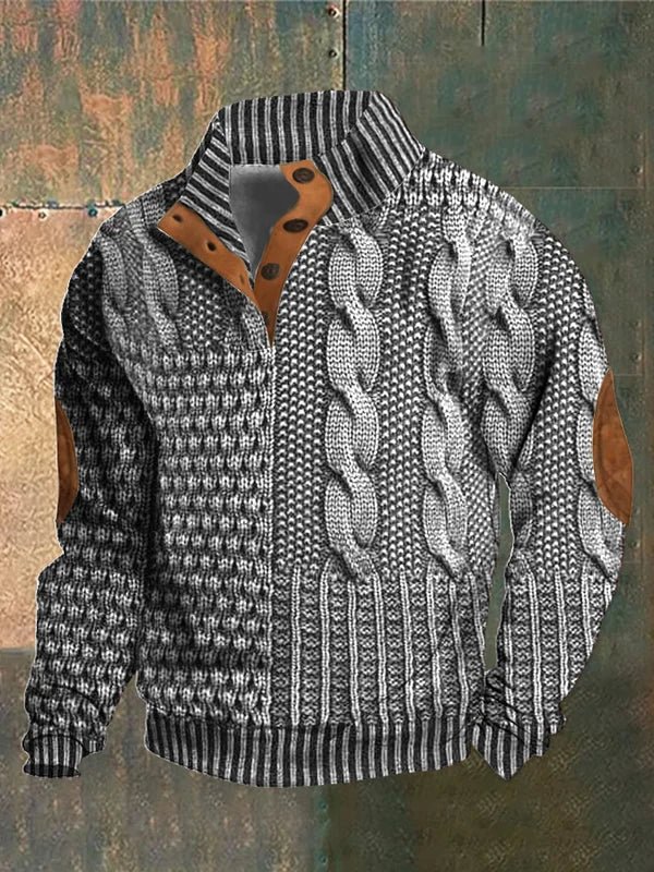 Jasper - Patterned Cable Knit Cardigan