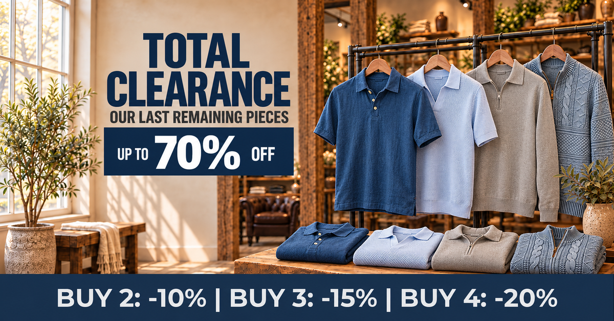 Hetty London men's polos — total clearance