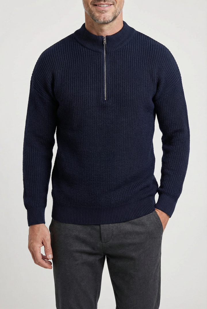 Ambrose - Ribbed Half-Zip Jumper