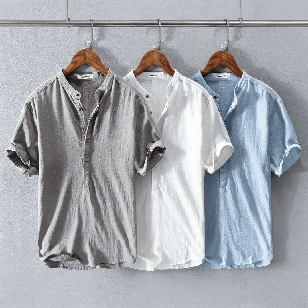 Hetty London Mandarin Collar Shirt for Men