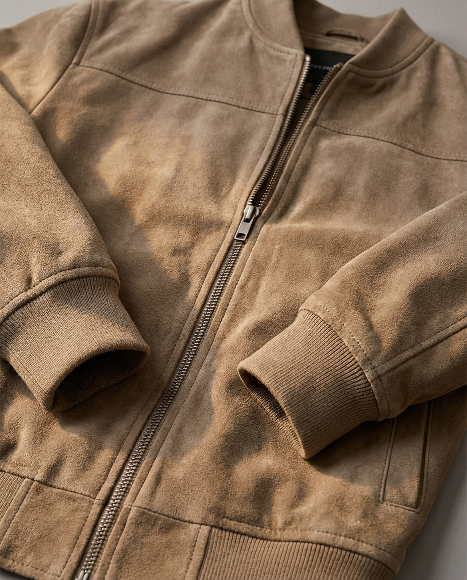 Jarvis - Suede Bomber Jacket