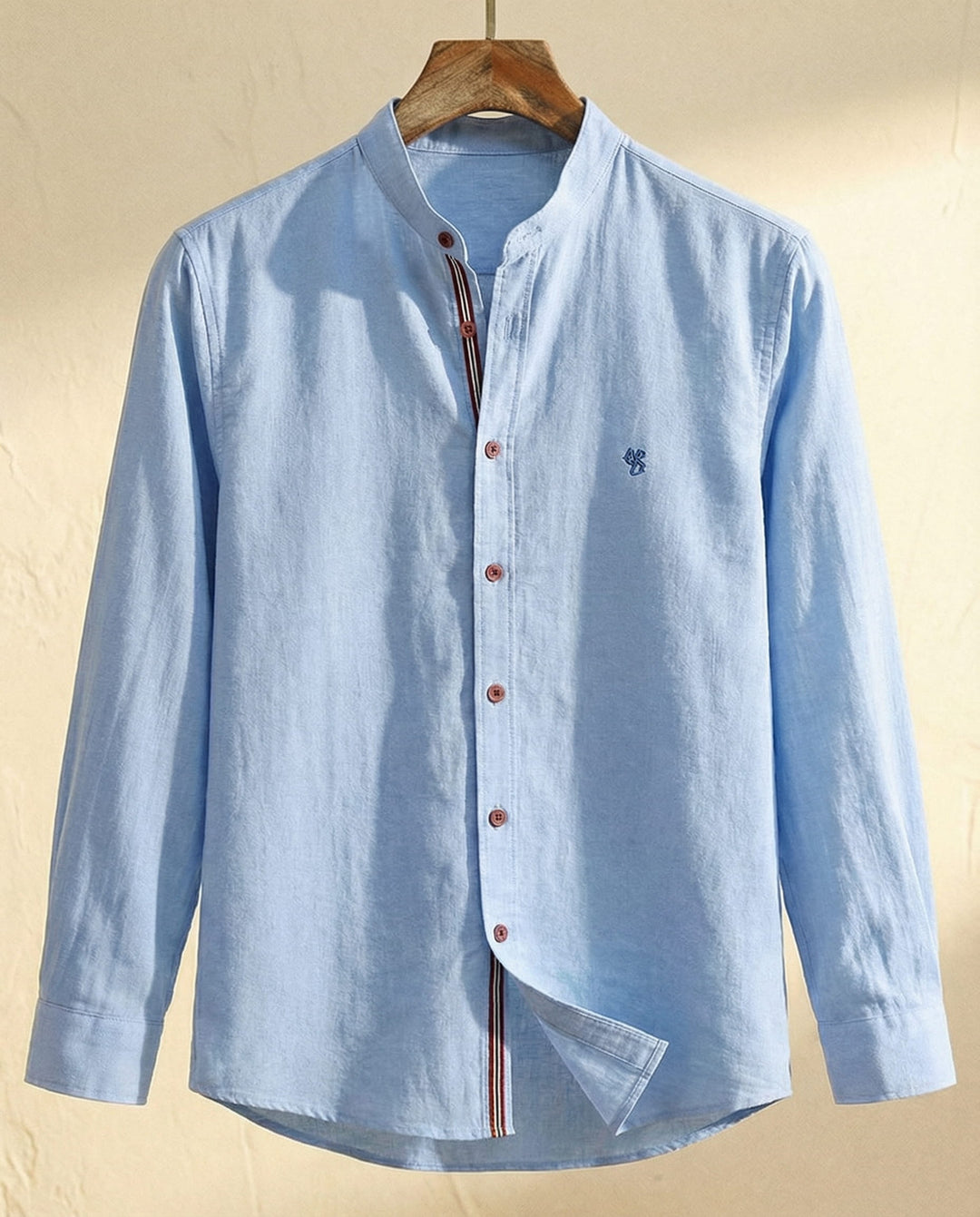 Hetty London Elegant Mandarin Collar Shirt for Men