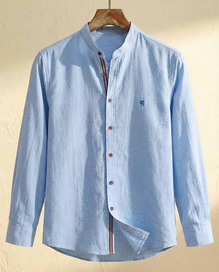 Hetty London Elegant Mandarin Collar Shirt for Men
