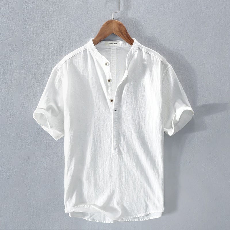 Hetty London Mandarin Collar Shirt for Men