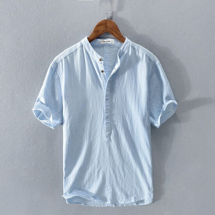 Hetty London Mandarin Collar Shirt for Men