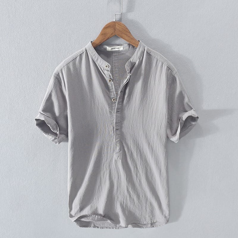 Hetty London Mandarin Collar Shirt for Men