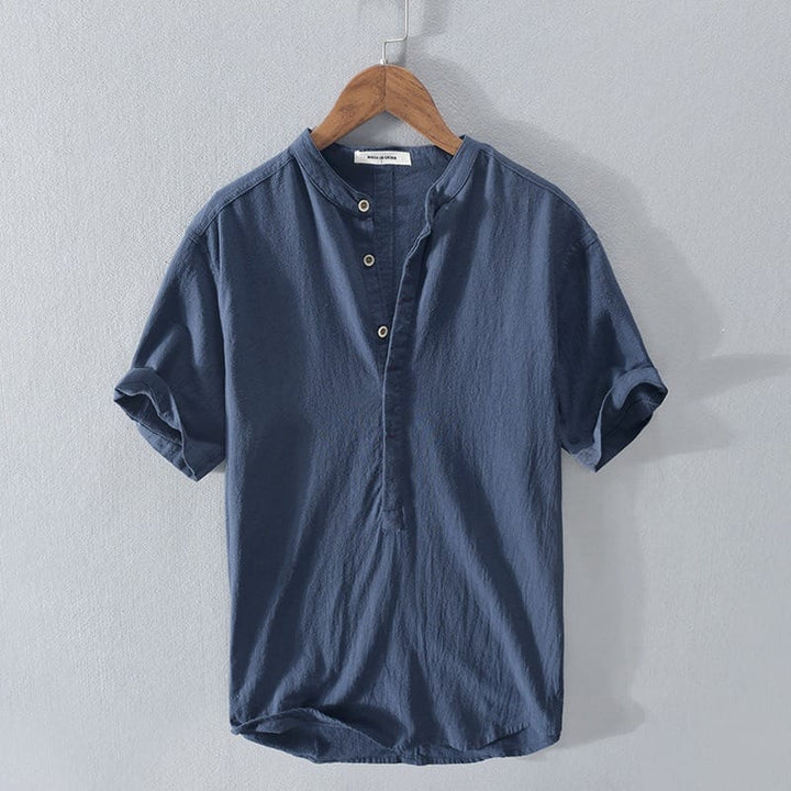 Hetty London Mandarin Collar Shirt for Men