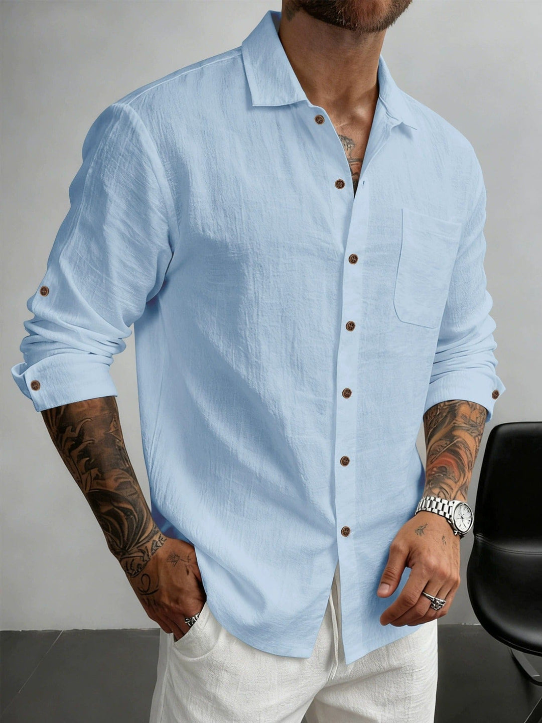 Hetty London Textured Cotton Shirt for Men
