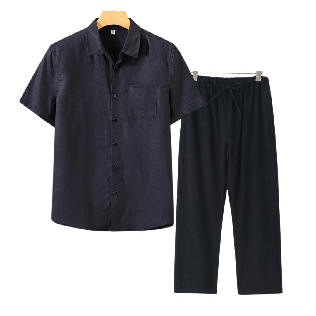 Juvana Linen Combo Short Sleeve
