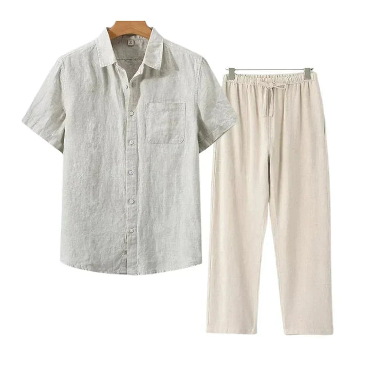 Juvana Linen Combo Short Sleeve