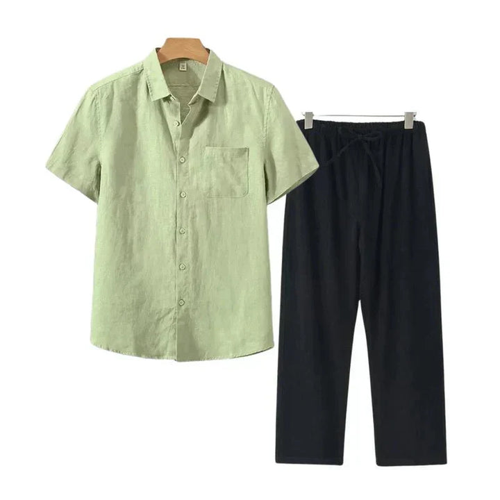 Juvana Linen Combo Short Sleeve