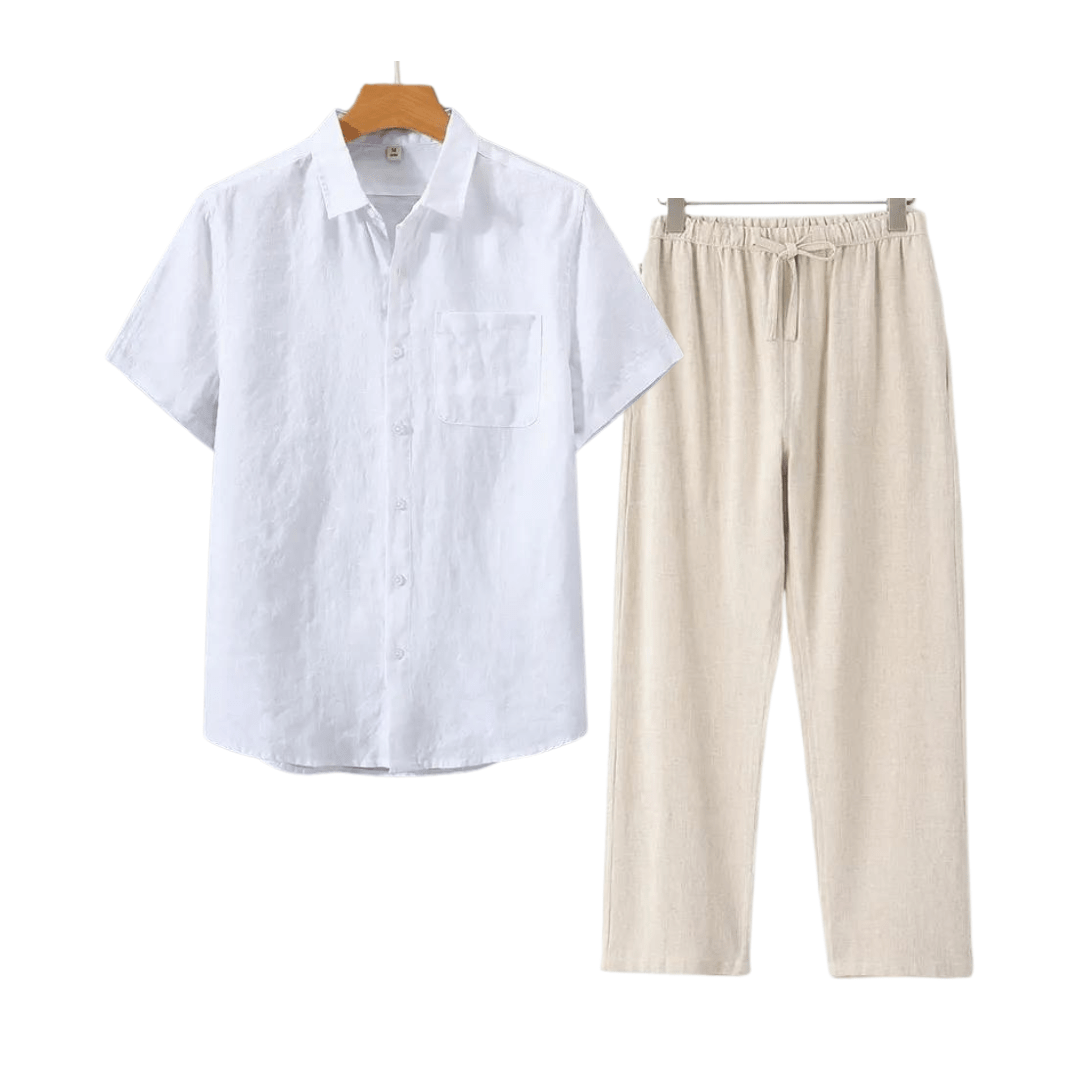 Juvana Linen Combo Short Sleeve