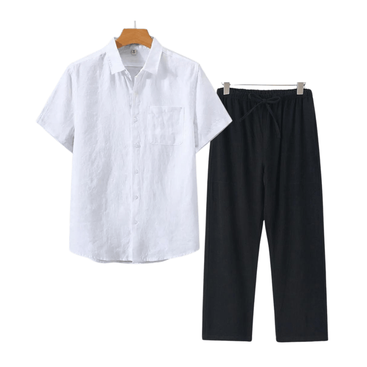Juvana Linen Combo Short Sleeve