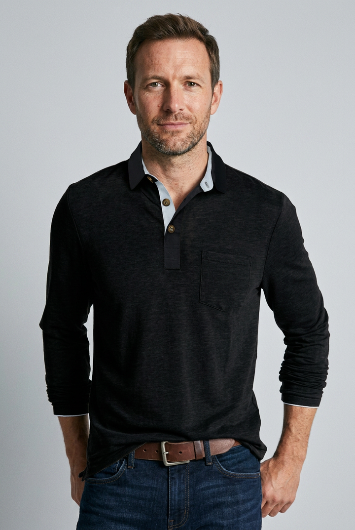 Lewis - Contrast Collar Polo Shirt