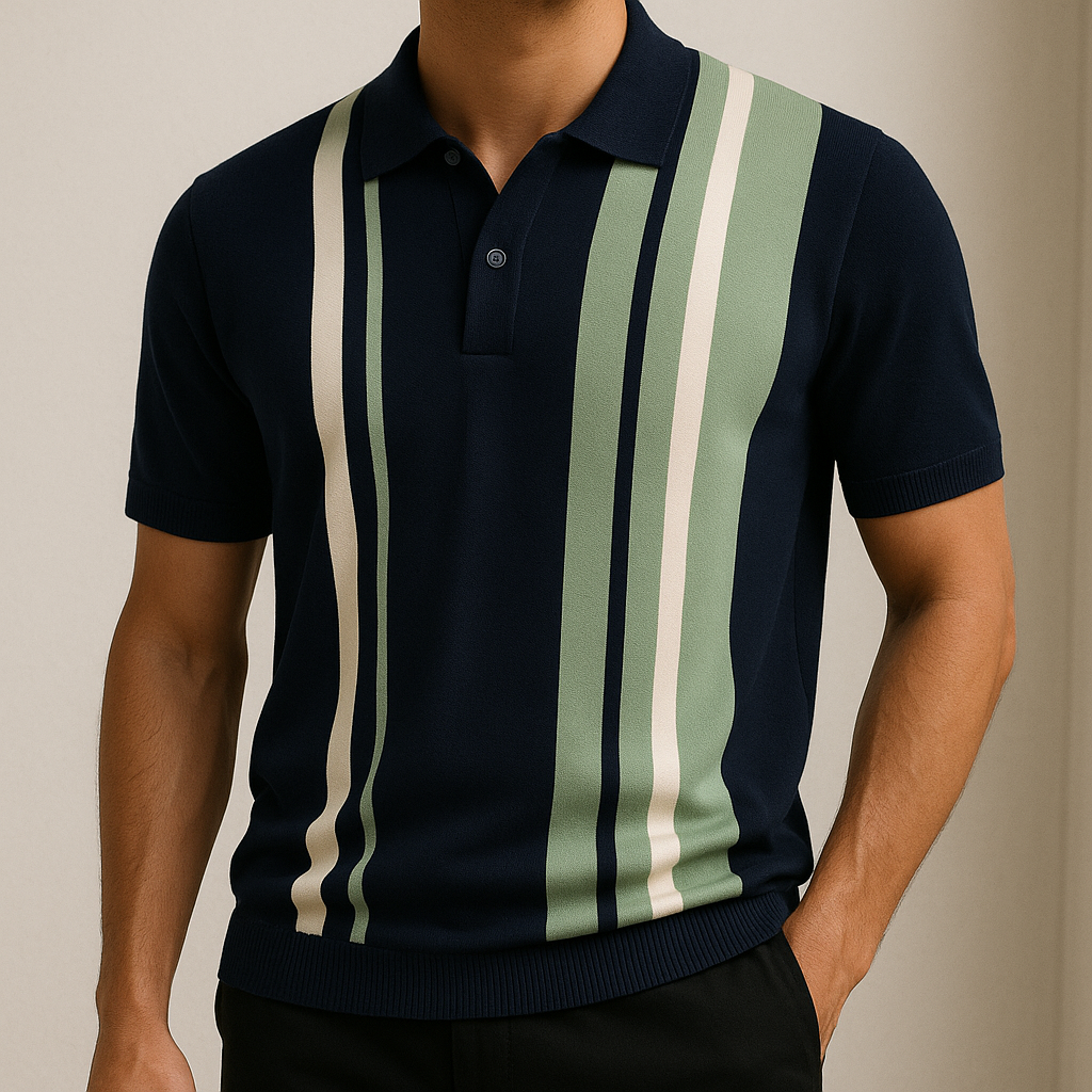 Marcus Contrast Knit Polo