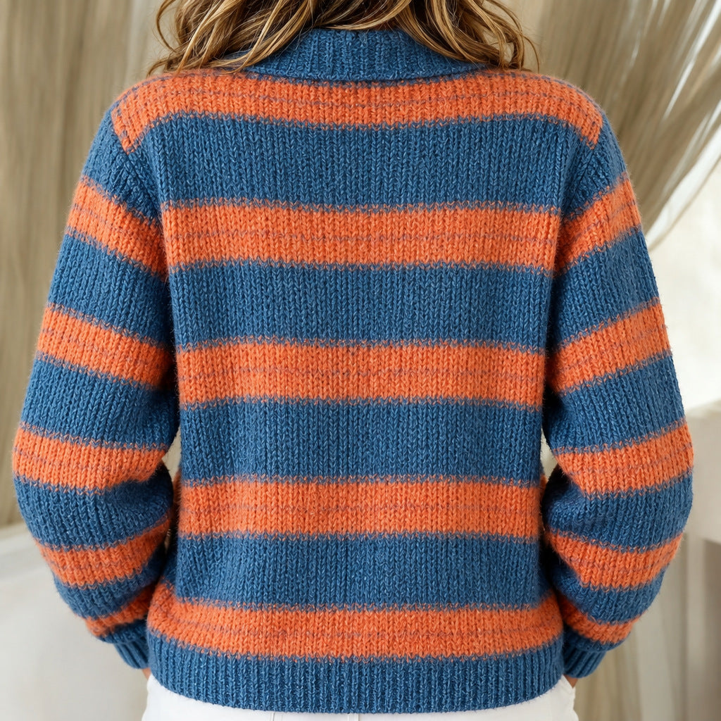 Olivia | Striped knitted jacket