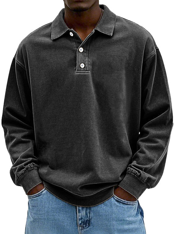 Hetty London Everyday Long Sleeve Polo Shirt for Men
