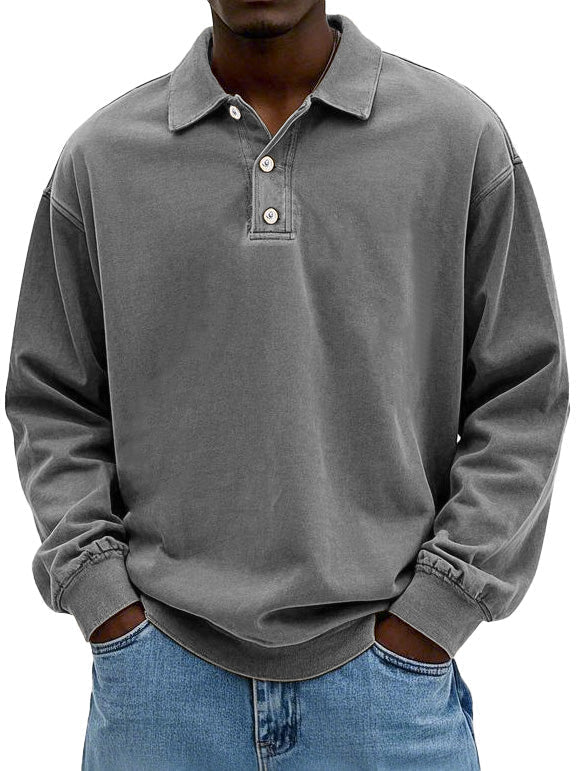 Hetty London Everyday Long Sleeve Polo Shirt for Men