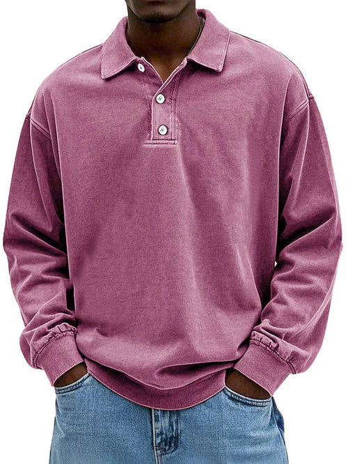 Hetty London Everyday Long Sleeve Polo Shirt for Men