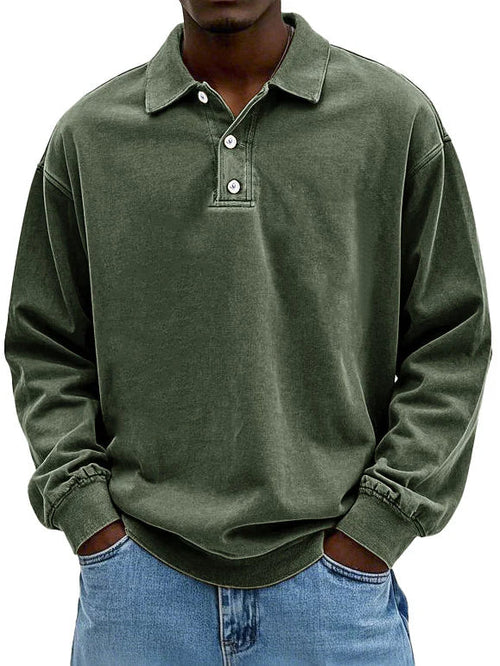 Hetty London Everyday Long Sleeve Polo Shirt for Men