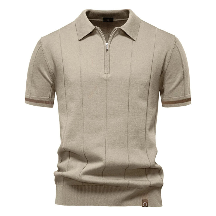 Monza Zip-Knit Polo Shirt