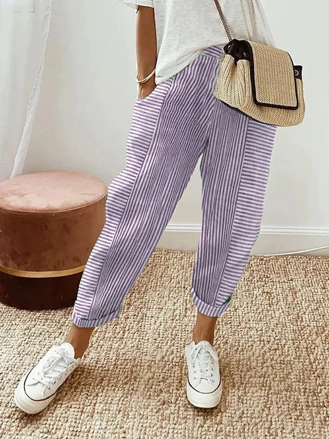 Lily | Striped Lily Trousers