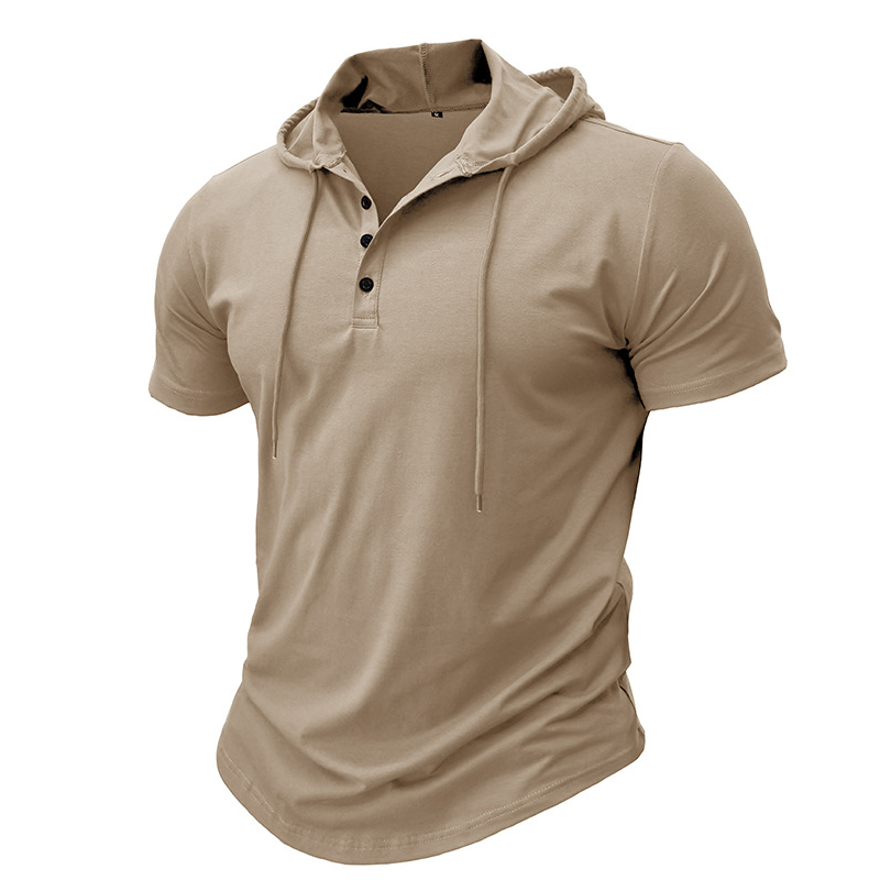 Hetty London Short Sleeve Hooded Shirt for Men