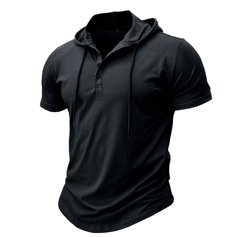 Hetty London Short Sleeve Hooded Shirt for Men