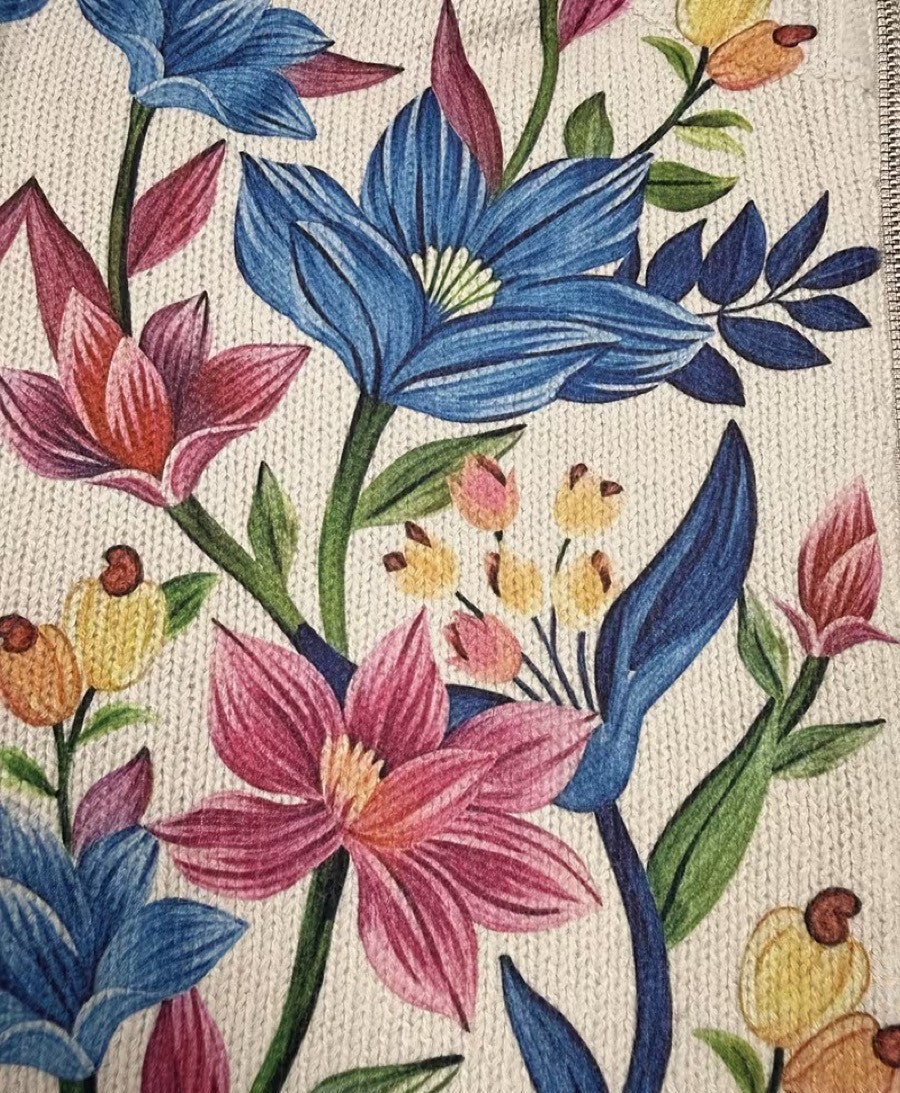 Elise | Botanical Garden Floral Zip Cardigan