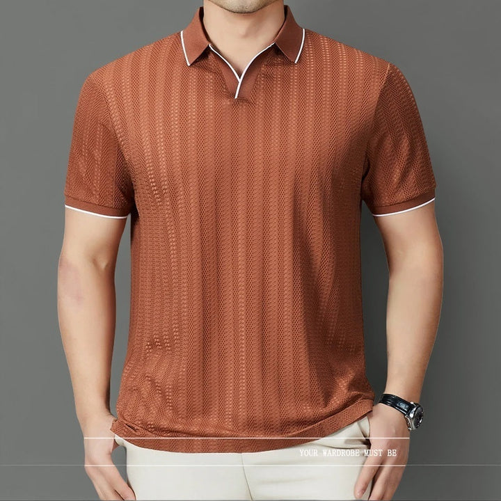 Julian Woven Collar Polo