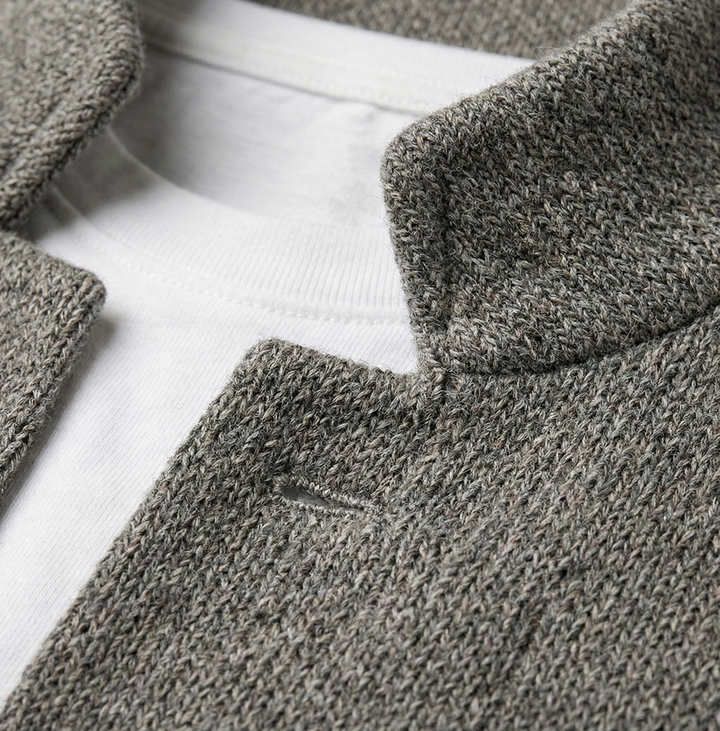 Nolan - Knit Blazer with Stand Collar