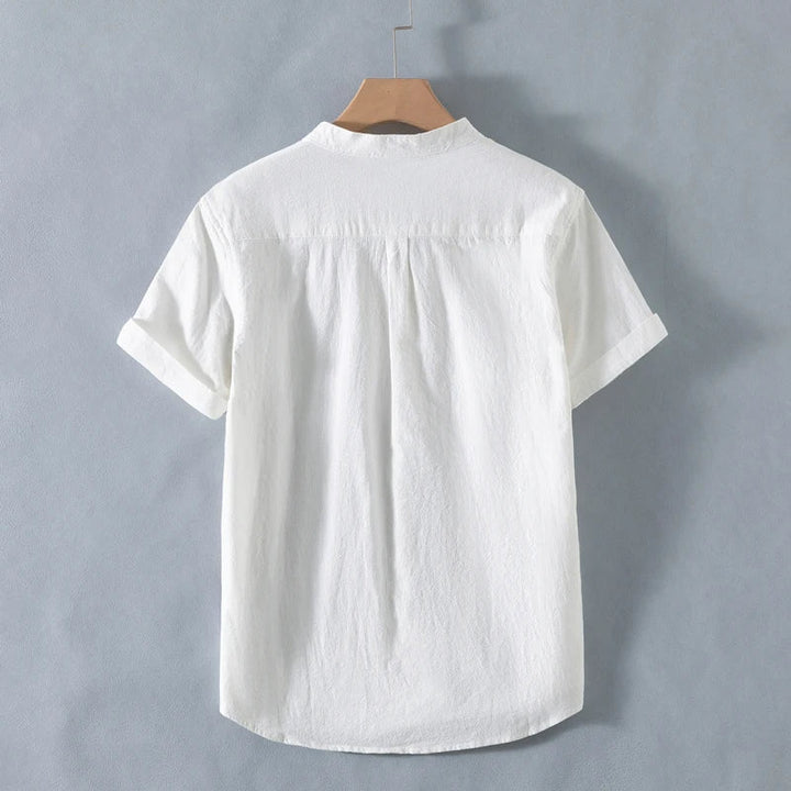 Calder Open Collar Cotton Shirt