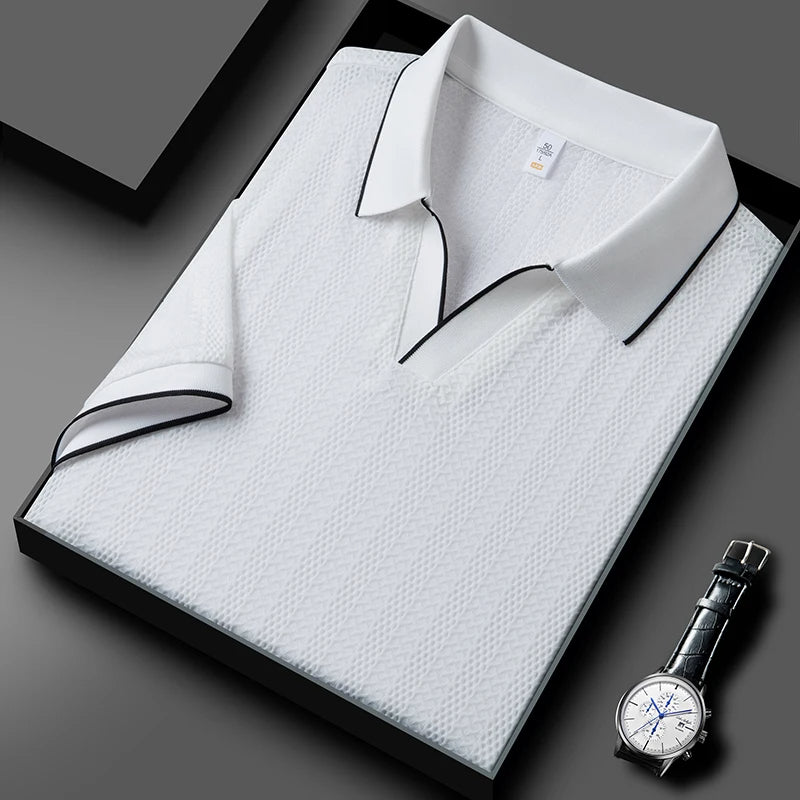 Julian Woven Collar Polo